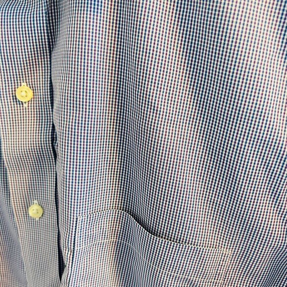 Brooks Brothers Regent Shirt Mens Size 16 33 Blue Purple Plaid Button Down Work - Picture 4 of 9